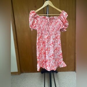 SHEIN Girls Pink and White Ruffled Sleeves Sundress Sz Small NWOT